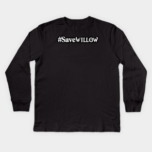 #savewillow popular hastag Kids Long Sleeve T-Shirt